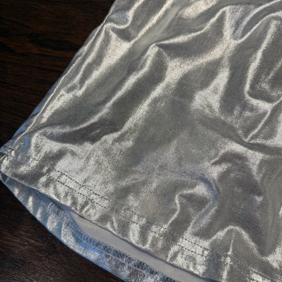 Arjen Kroos Silver Metallic Shorts - Shiny Rave Festival Party Wear - Size S - Picture 2 of 6